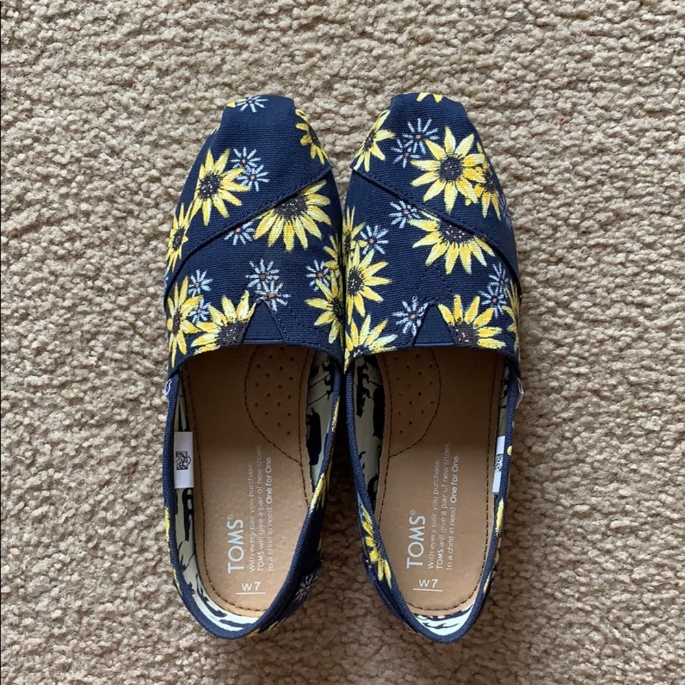 Custom Toms Sunflower Shoes